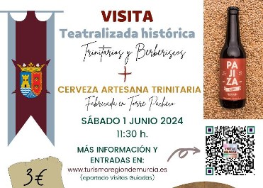 VISITA TEATRALIZADA HISTRICA TRINITARIOS Y BERBERISCOS + CERVEZA ARTESANA 
