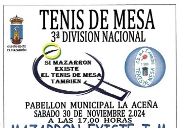 Tenis de mesa. 3 divisin nacional