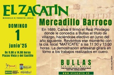JUNE 1 A BAROQUE THEME AS HISTORY TAKES CENTRE STAGE AT THE EL ZACATIN ARTS AND CRAFTS MARKET IN BULLAS JUNE 1 A BAROQUE THEME AS HISTORY TAKES CENTRE STAGE AT THE EL ZACATIN ARTS AND CRAFTS MARKET IN BULLAS