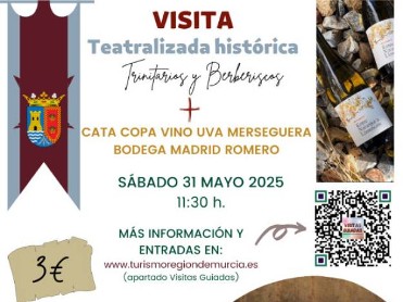 MAY 31 DRAMATIZED HISTORY AND WINE TASTING TOUR IN TORRE PACHECO MAY 31 DRAMATIZED HISTORY AND WINE TASTING TOUR IN TORRE PACHECO