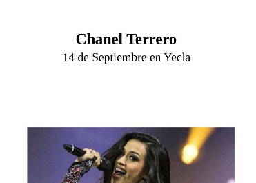 CONCIERTO CHANEL EN YECLA 