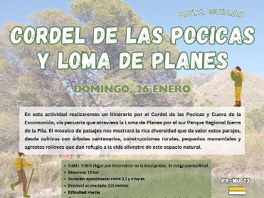 RUTA GUIADA: CORDEL DE LAS POCICAS Y LOMA DE PLANES POR PR-MU 73 .