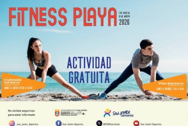 Free Beach fitness sessions on the Beaches of San Javier july and august 2026