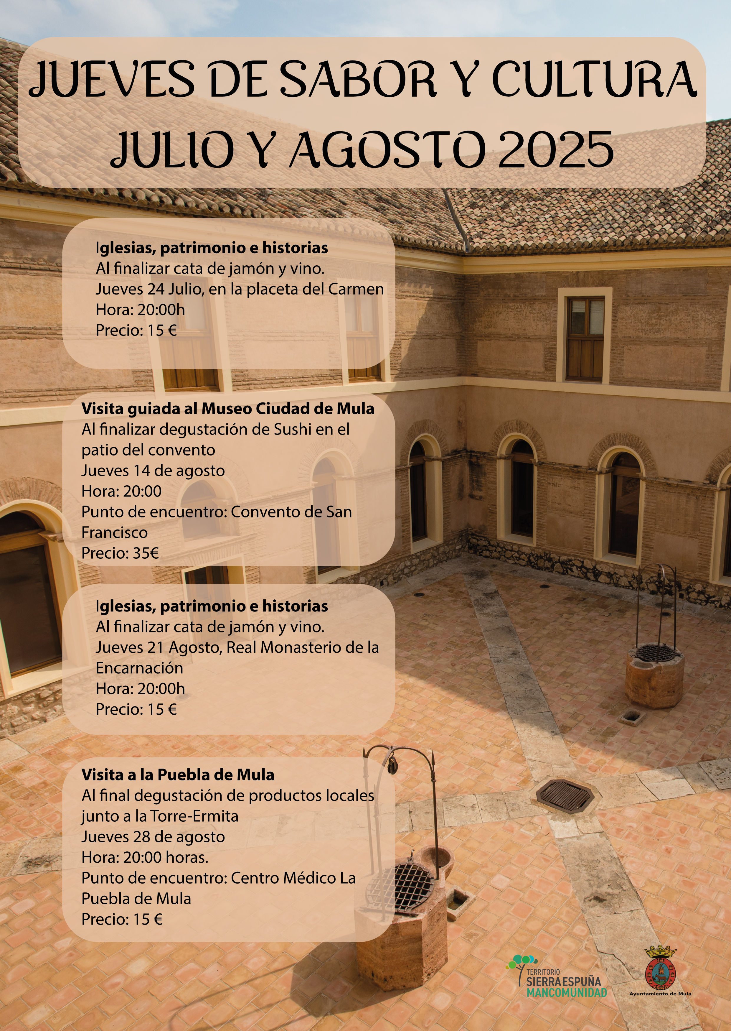 JUEVES DE SABOR Y CULTURA. IGLESIAS, PATRIMONIO E HISTORIAS.
